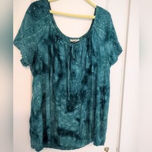 Sparkling Sequins Green Top